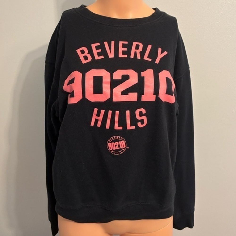 Black and Pink Crew Neck Sweater